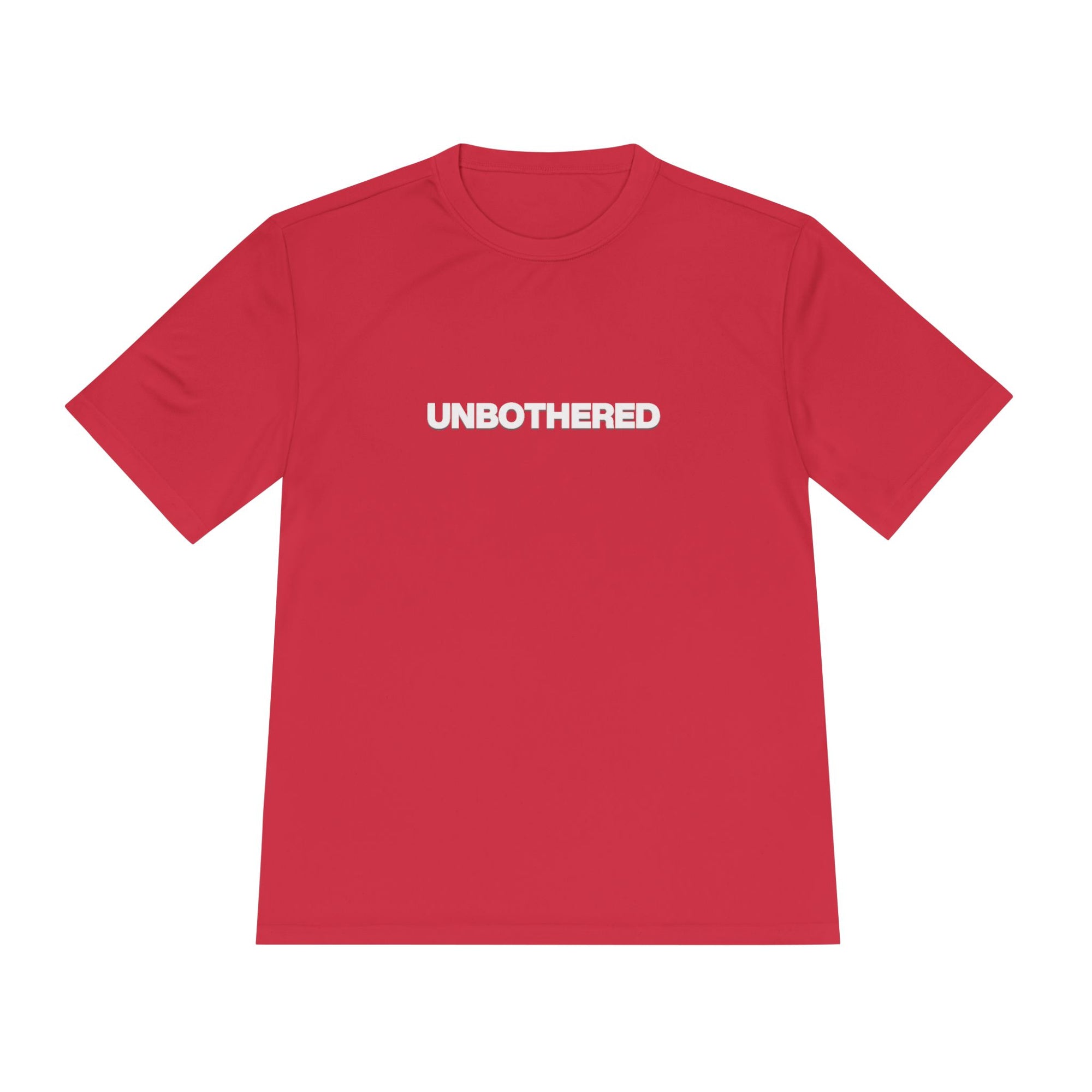Unbothered Moisture-Wicking Tee — Minimal Graphic Athletic Shirt