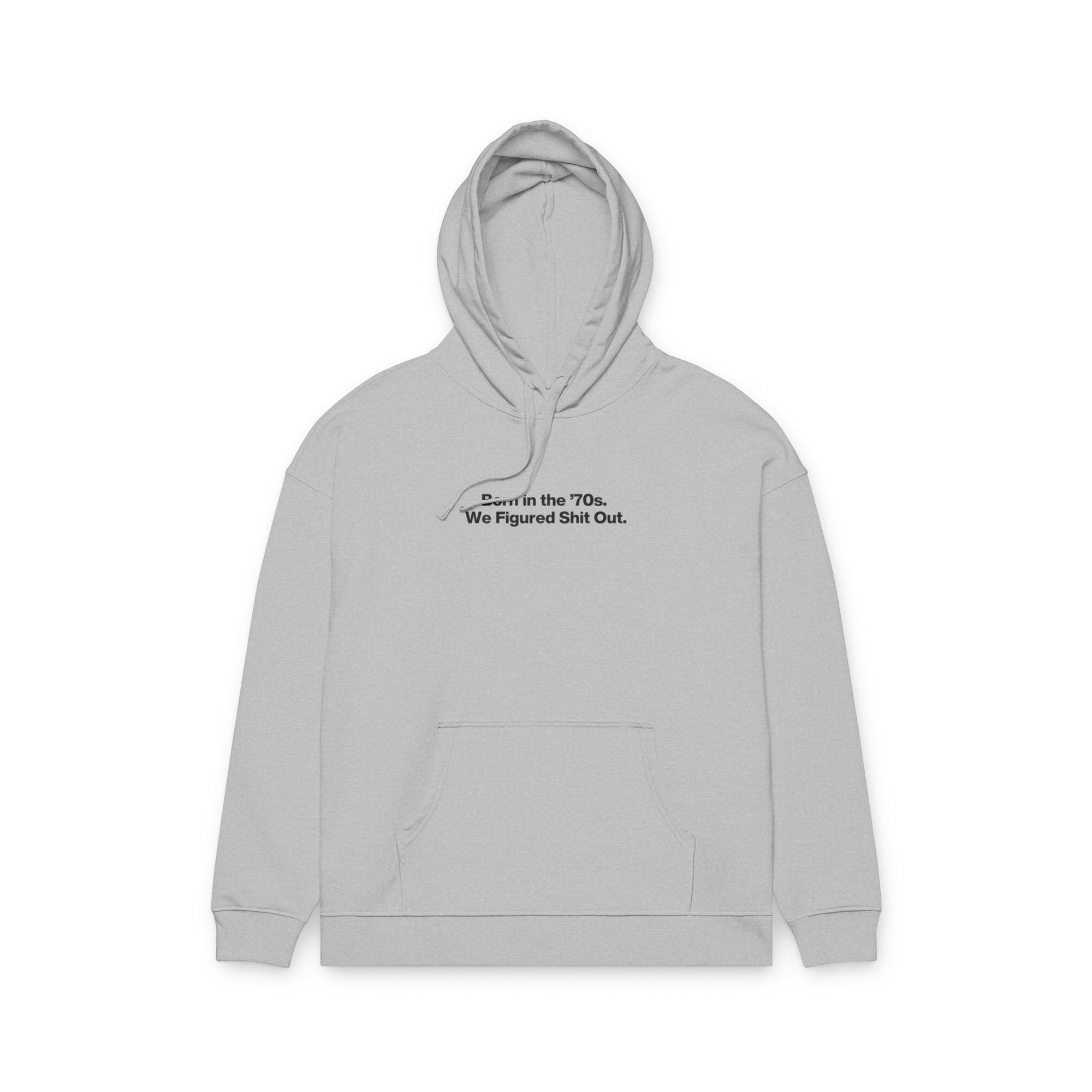 Relaxed Organic Hoodie — Minimal Wave Chest Print