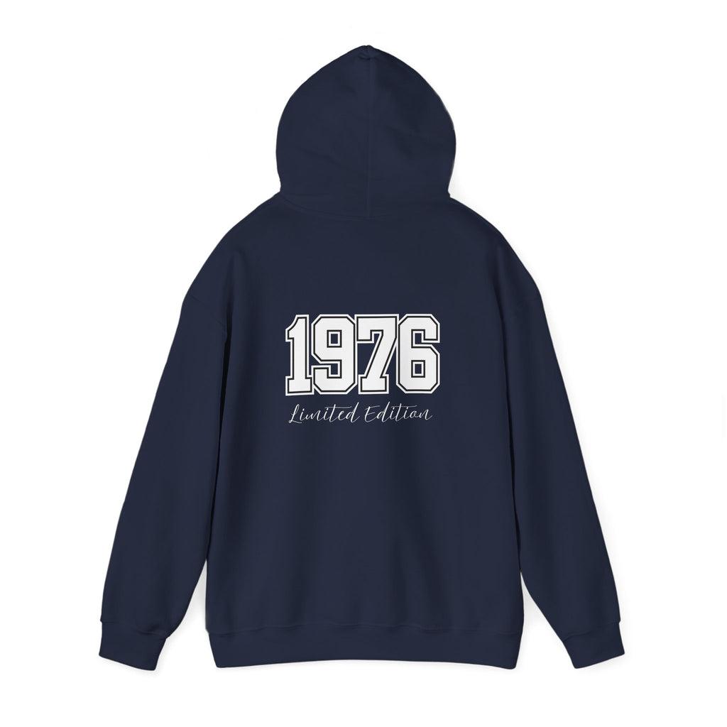1976 Limited Edition Hoodie – Retro Varsity Number Hoodie with Front 5 Accent