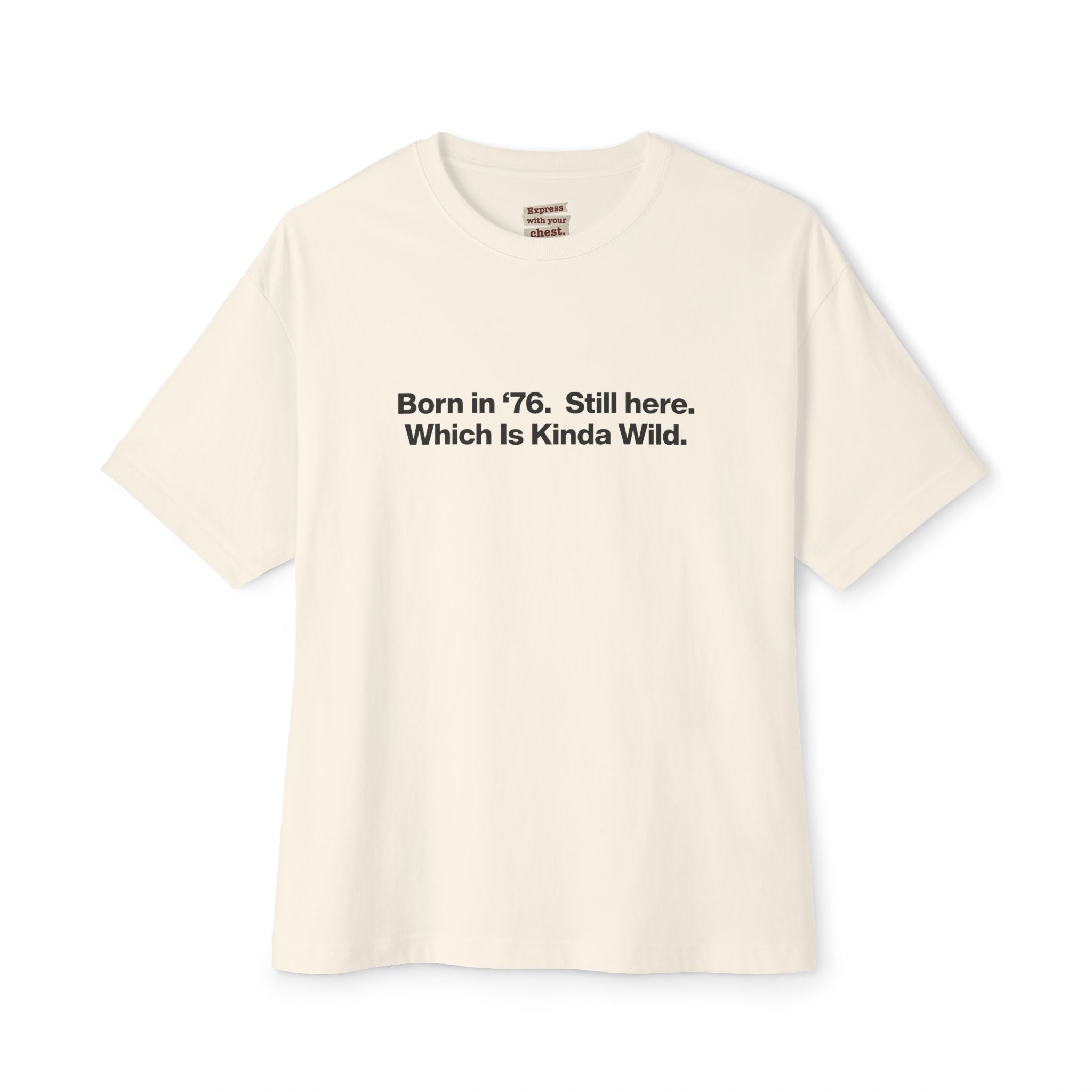 Born in '76 Tee — Minimalist Vintage Birthday T‑Shirt