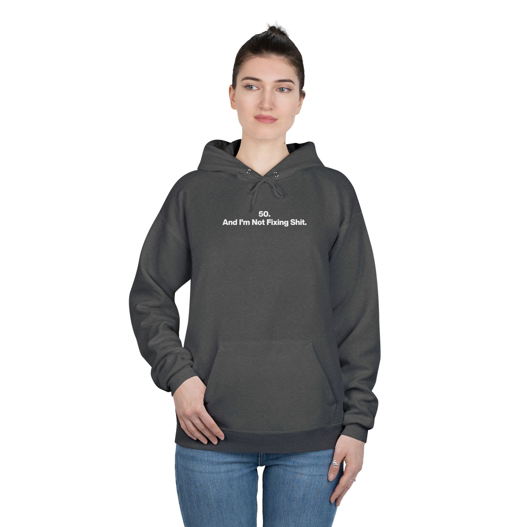 Minimalist 'And Then I Was Like' White Hoodie — Eco-Friendly Pullover