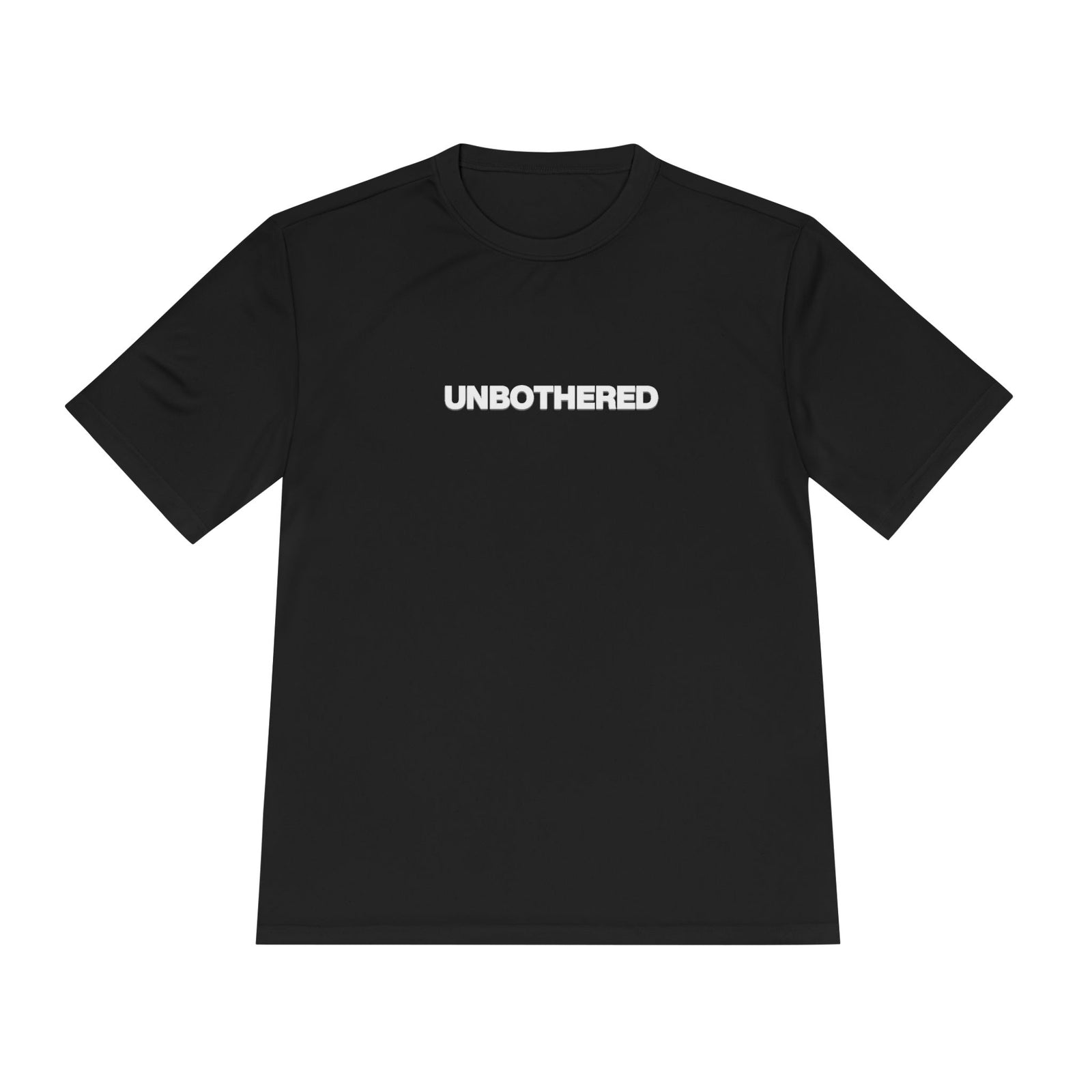 Unbothered Moisture-Wicking Tee — Minimal Graphic Athletic Shirt