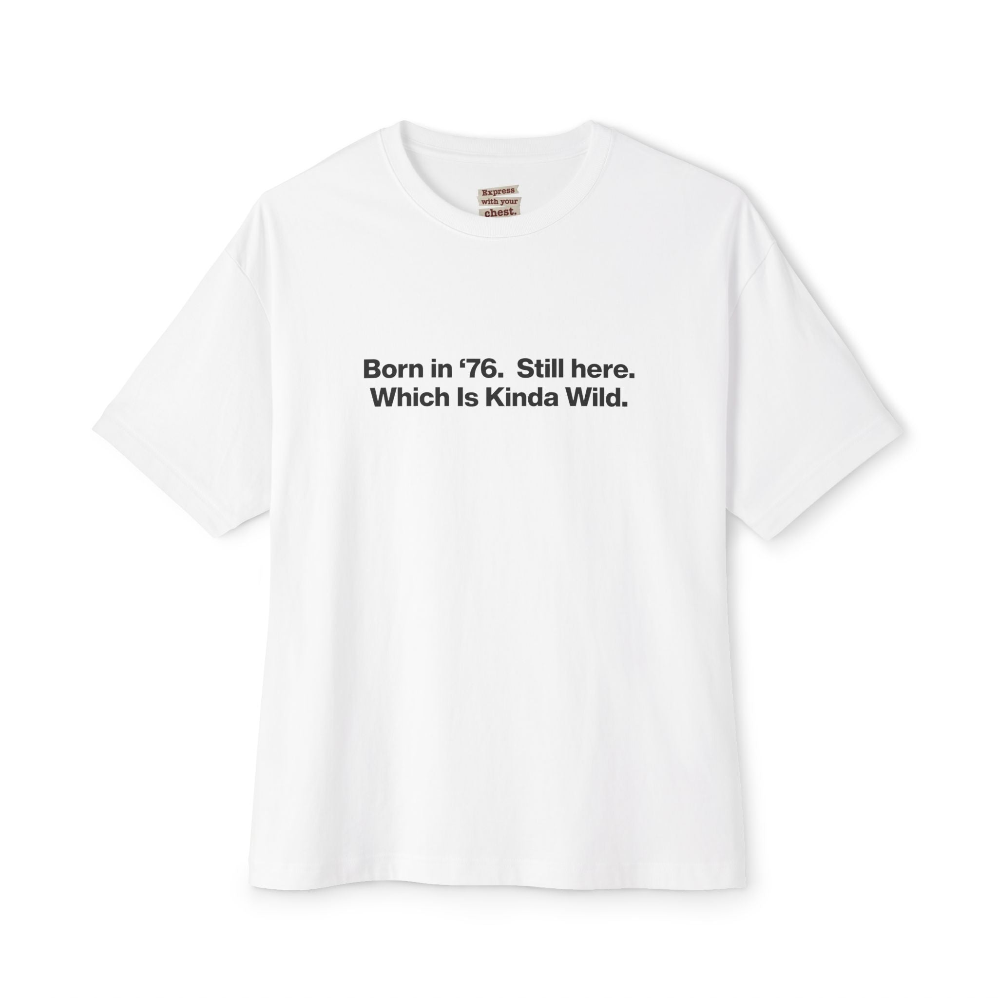 Born in '76 Tee — Minimalist Vintage Birthday T‑Shirt