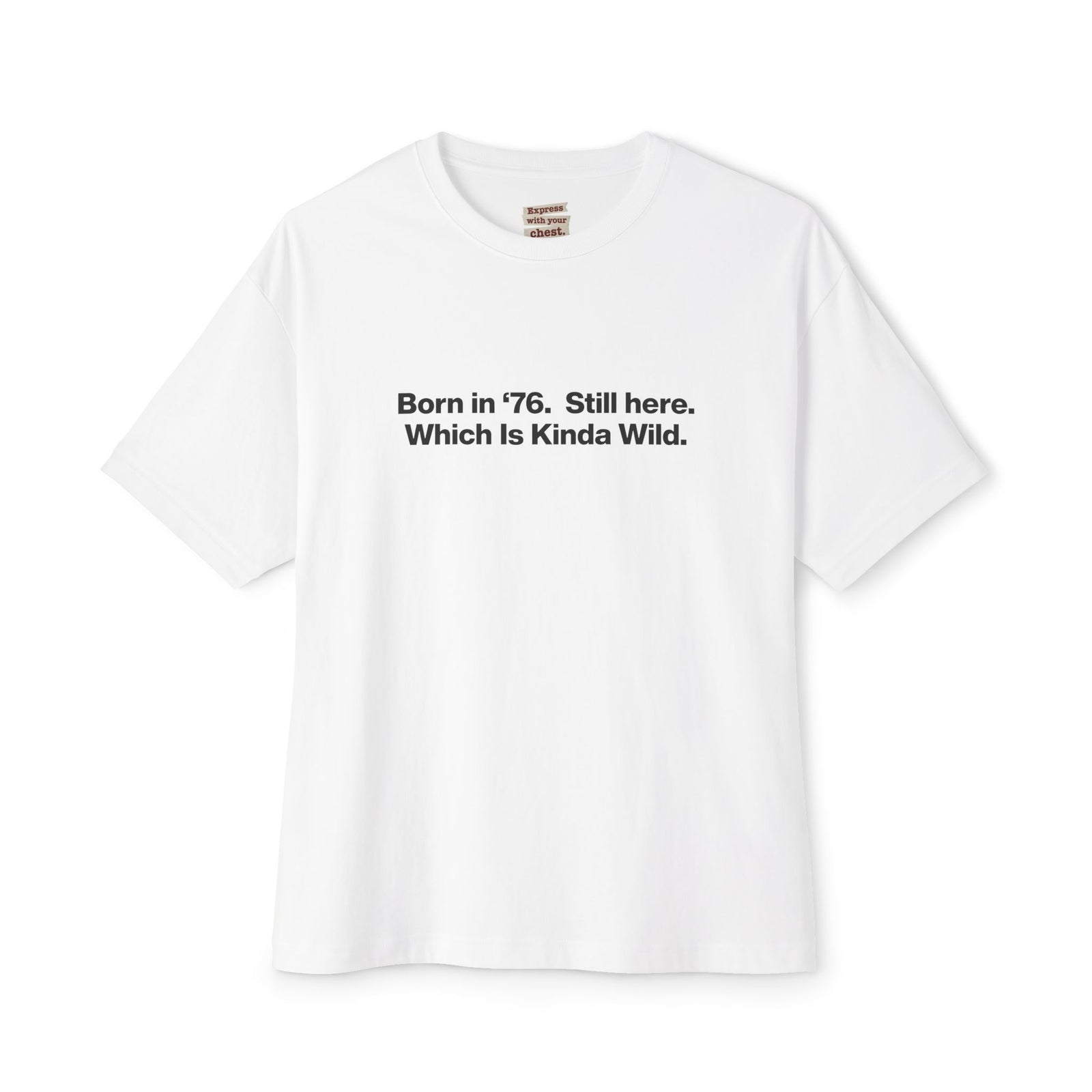 Born in '76 Tee — Minimalist Vintage Birthday T‑Shirt