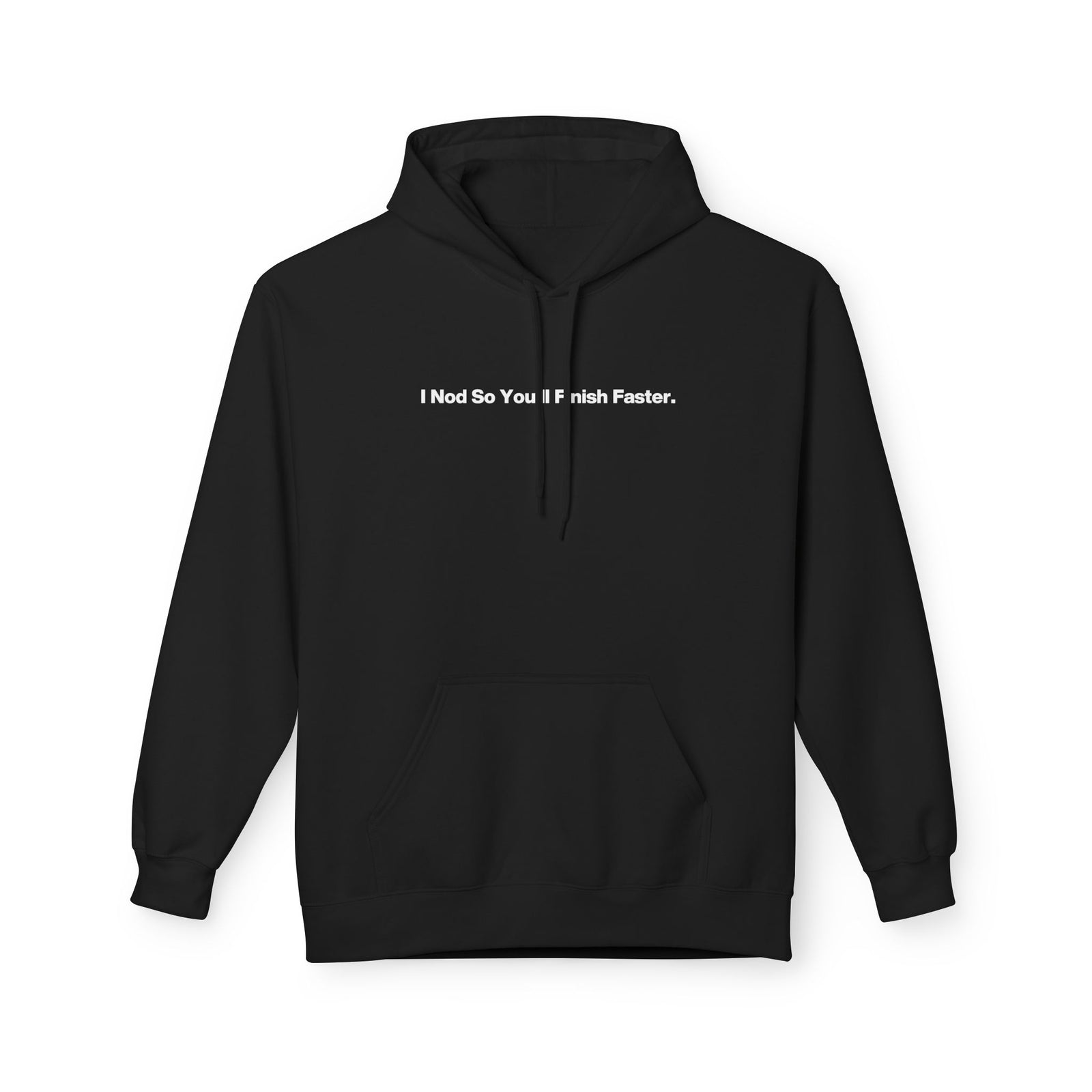 Minimalist White Hoodie - Small Center Text "About Me: I’m Fine & Peaceful"