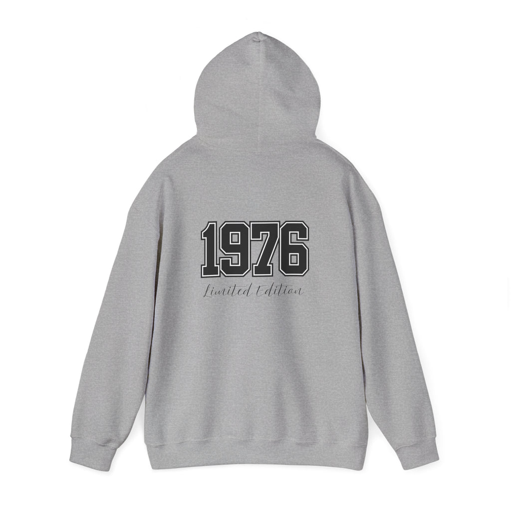 1976 Limited Edition Hoodie – Retro Varsity Number Hoodie with Front 5 Accent