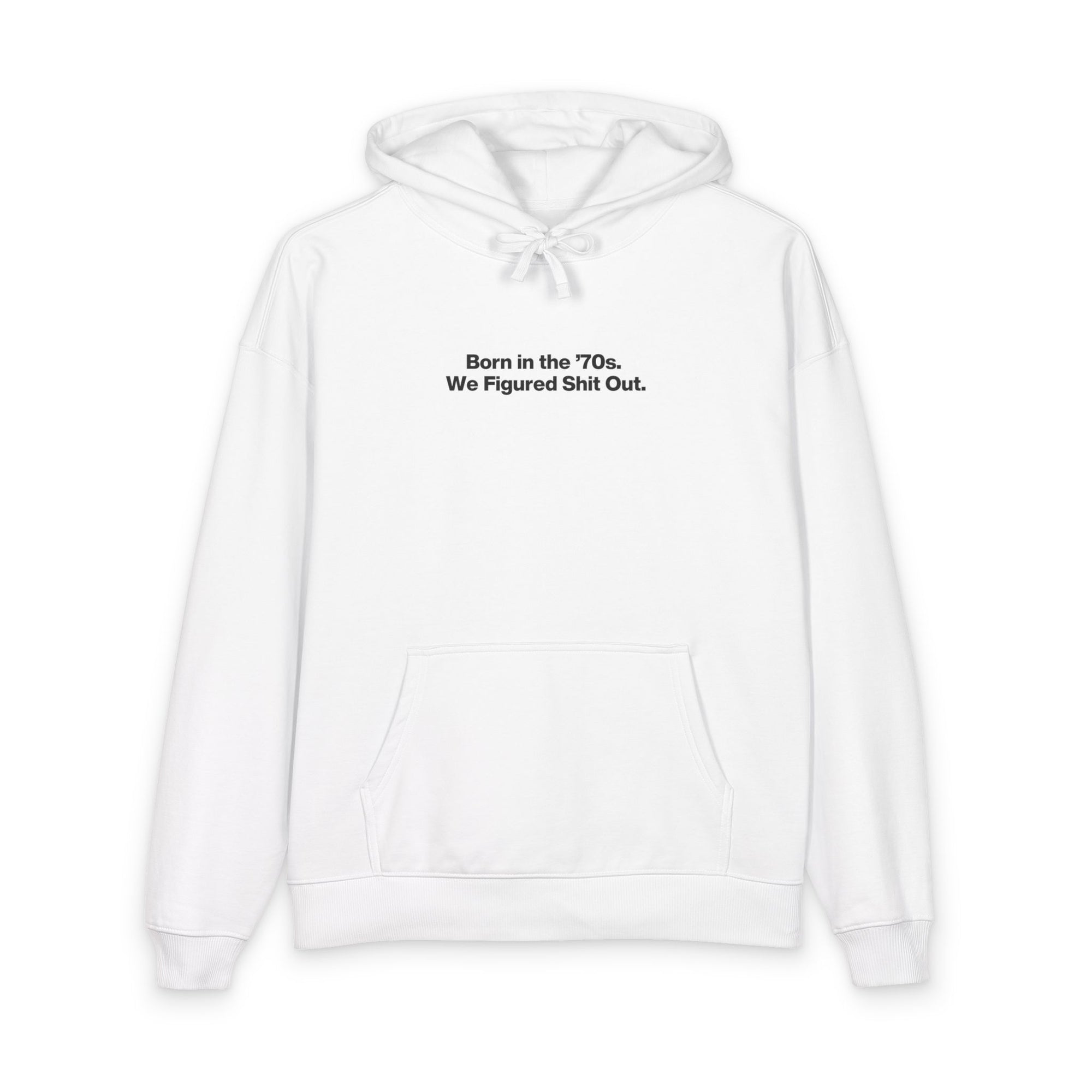 Relaxed Organic Hoodie — Minimal Wave Chest Print