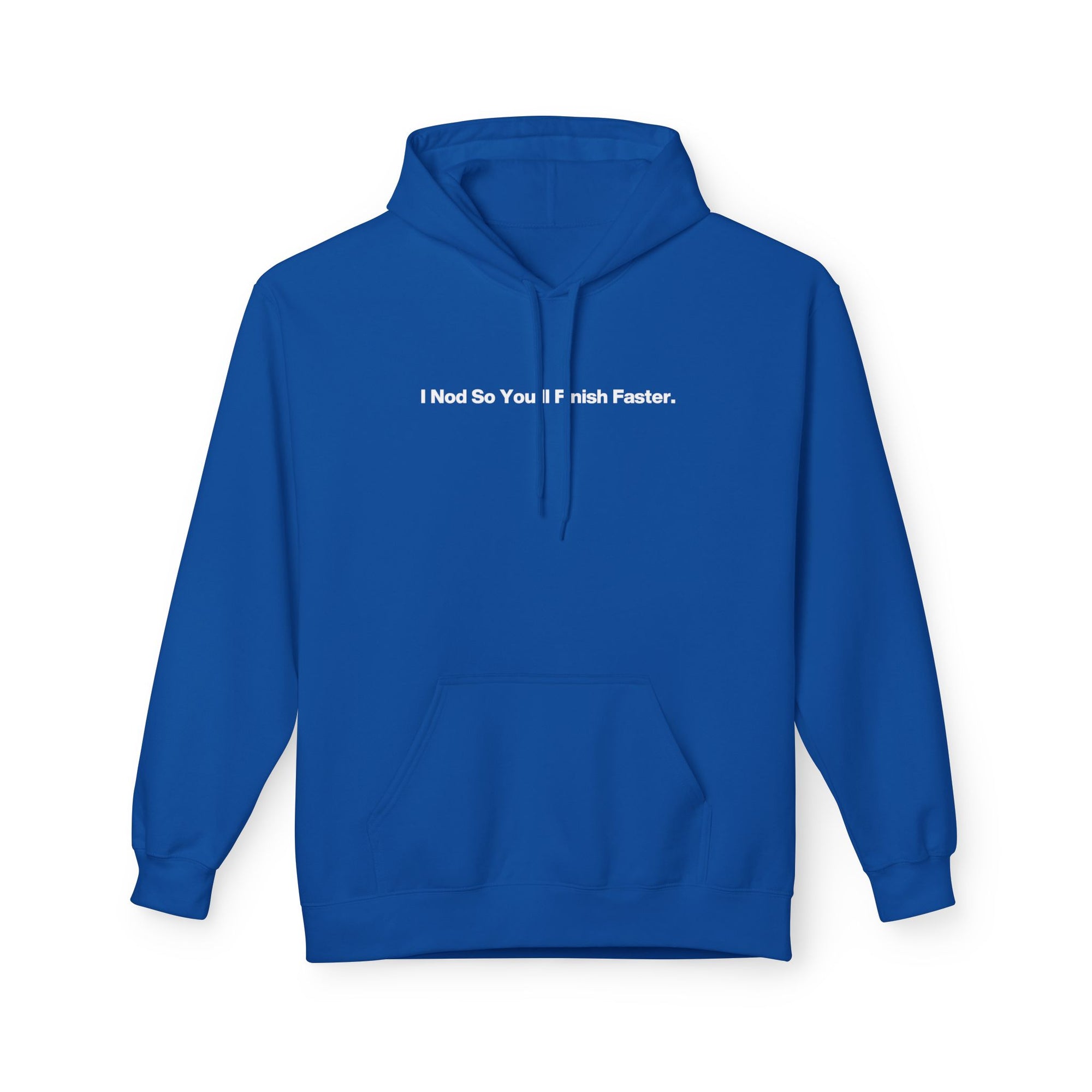 Minimalist White Hoodie - Small Center Text "About Me: I’m Fine &amp; Peaceful"