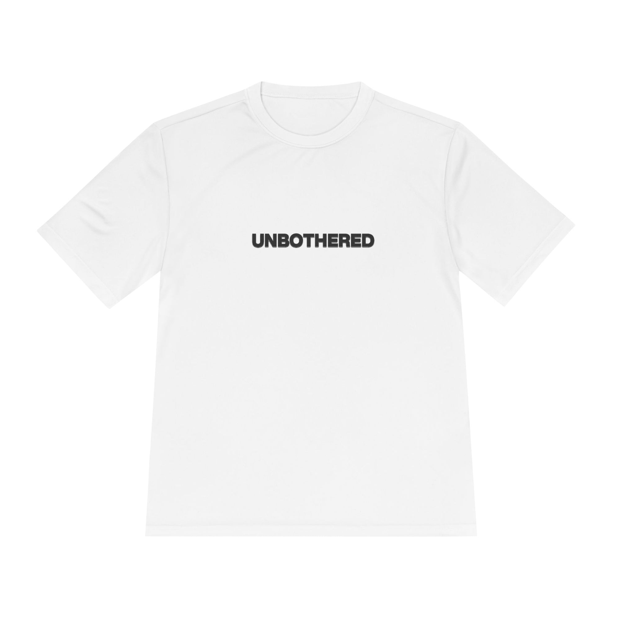 Unbothered Moisture-Wicking Tee — Minimal Graphic Athletic Shirt
