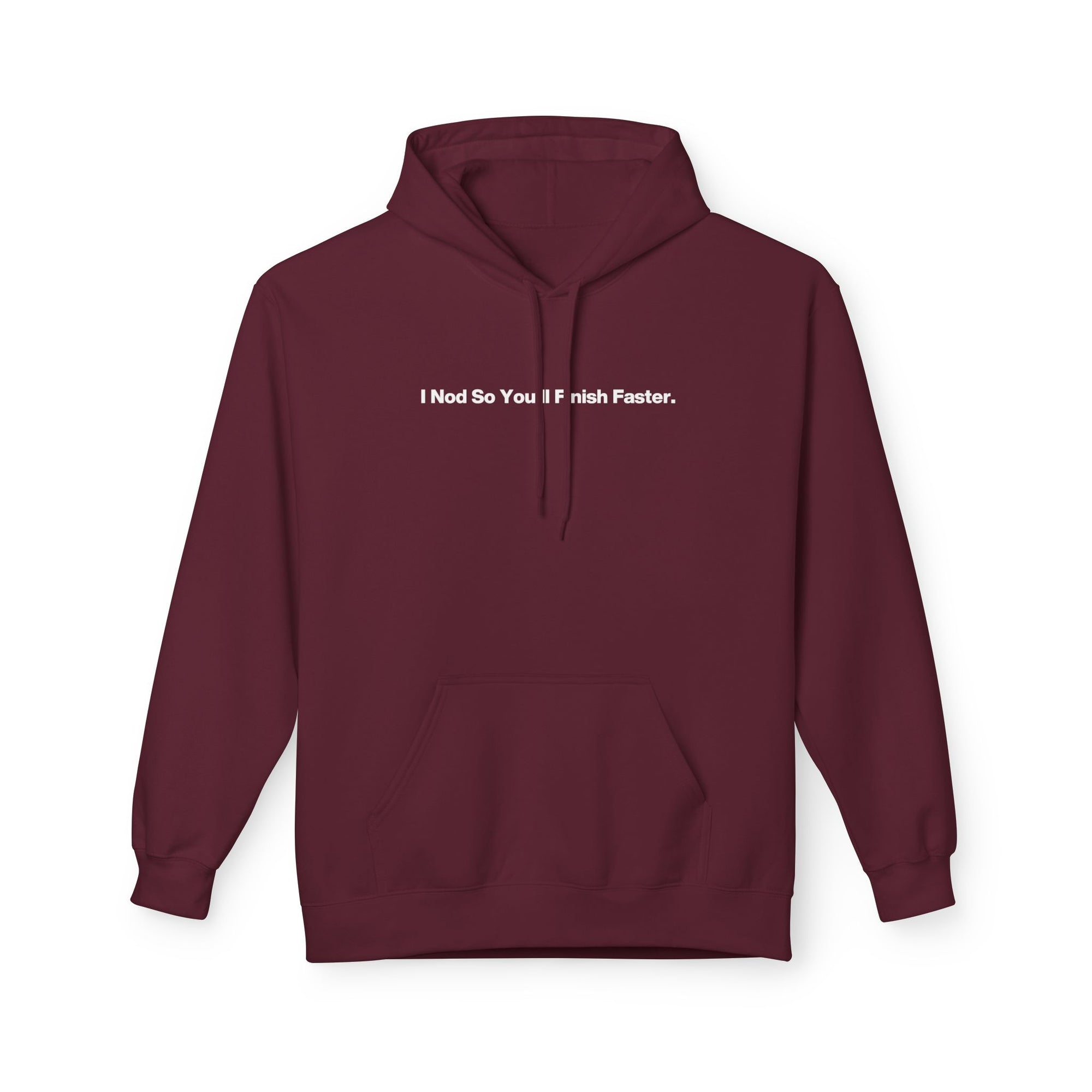 Minimalist White Hoodie - Small Center Text "About Me: I’m Fine &amp; Peaceful"