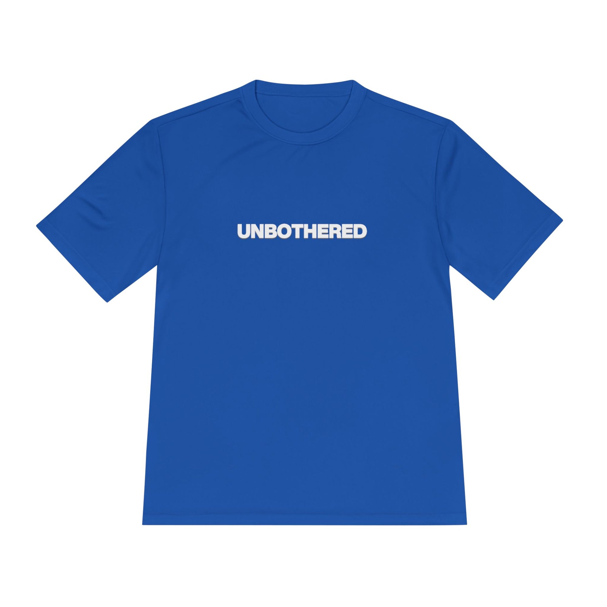 Unbothered Moisture-Wicking Tee — Minimal Graphic Athletic Shirt