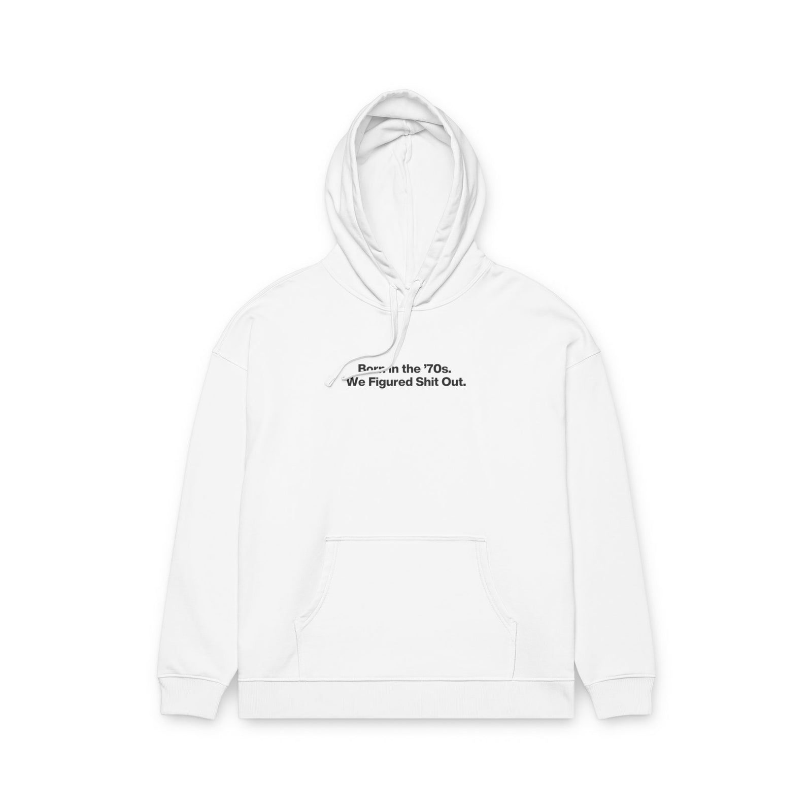 Relaxed Organic Hoodie — Minimal Wave Chest Print