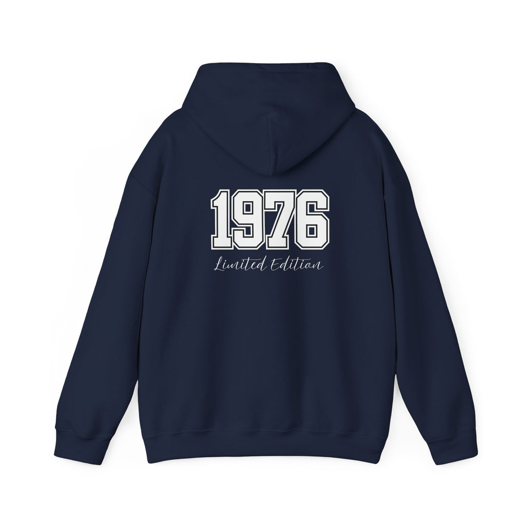 1976 Limited Edition Hoodie – Retro Varsity Number Hoodie with Front 5 Accent