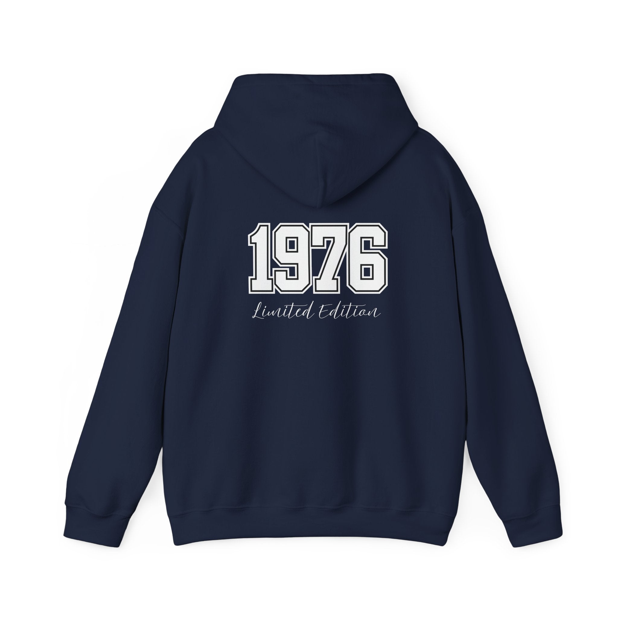 1976 Limited Edition Hoodie – Retro Varsity Number Hoodie with Front 5 Accent