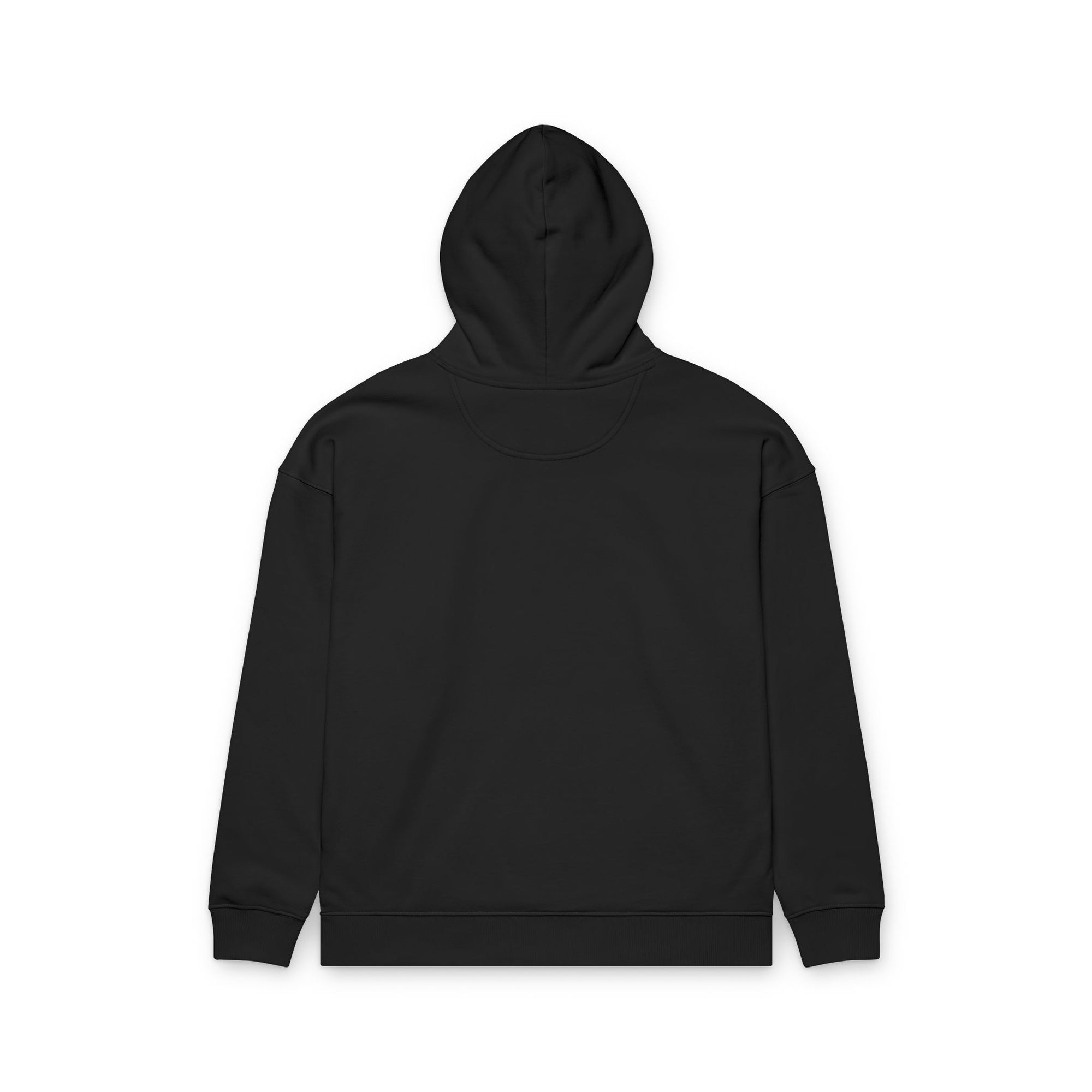 Relaxed Organic Hoodie — Minimal Wave Chest Print