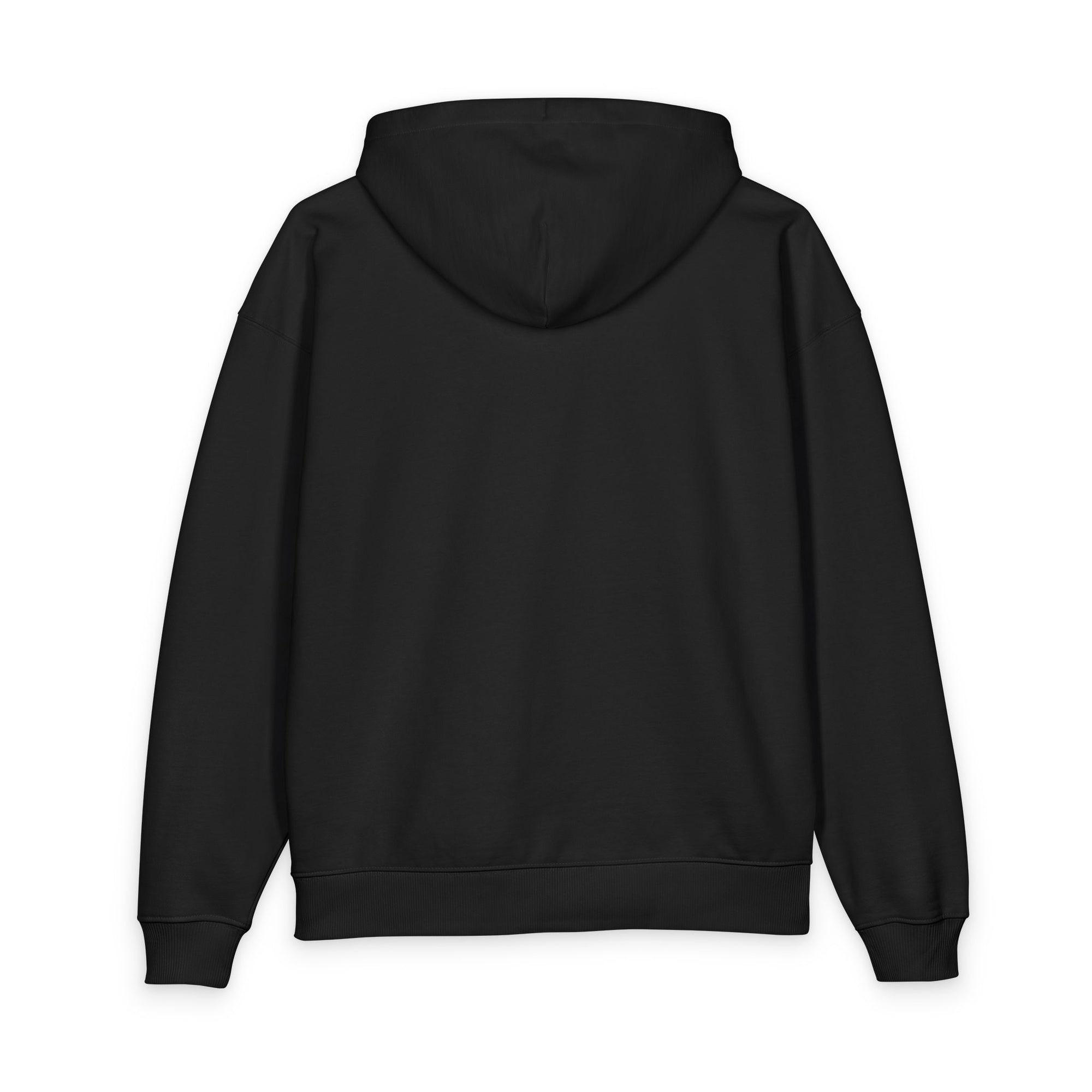 Relaxed Organic Hoodie — Minimal Wave Chest Print