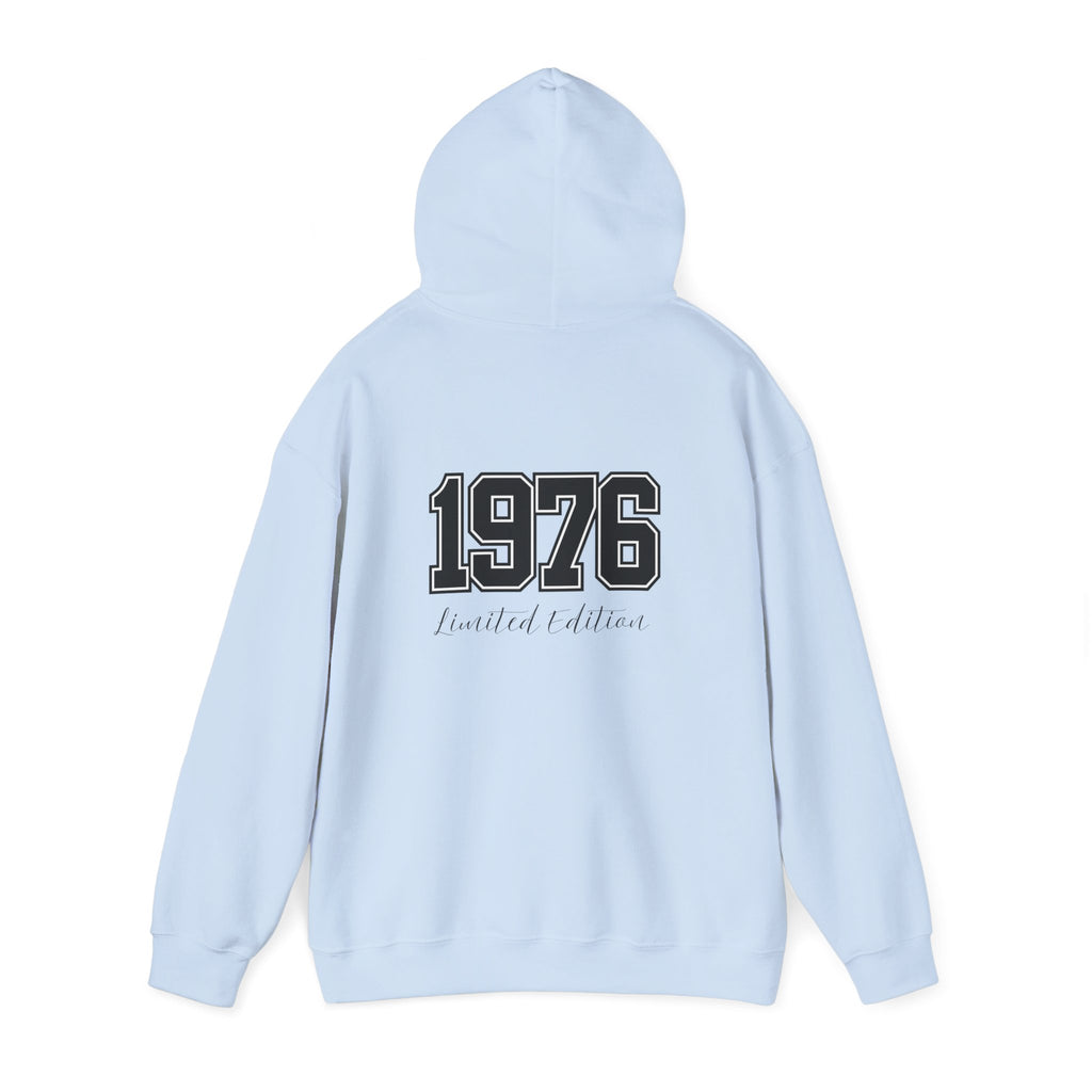 1976 Limited Edition Hoodie – Retro Varsity Number Hoodie with Front 5 Accent